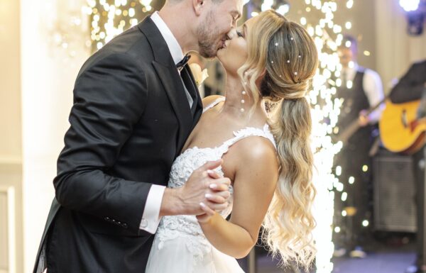 Black, White and a Hint of Rose Gold at This NJ Wedding