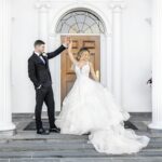 Black, White and a Hint of Rose Gold at This NJ Wedding