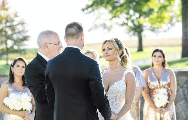 Black, White and a Hint of Rose Gold at This NJ Wedding