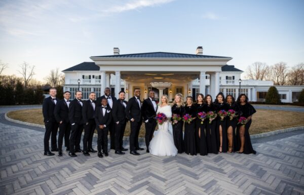 The wedding of A Black & Gold Color Scheme Created a Regal Shadowbrook at Shrewsbury Wedding Gallery 5