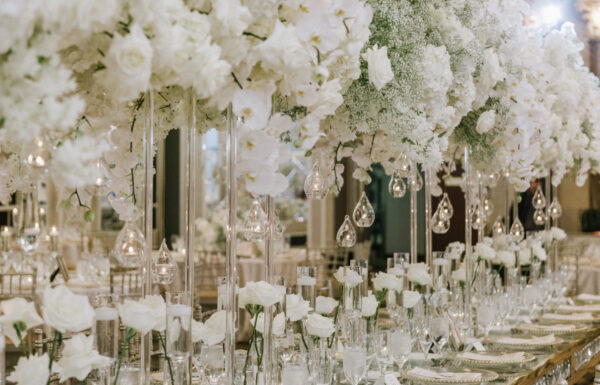 The wedding of All White Florals & An Impressive First Dance at The Venetian Gallery 14