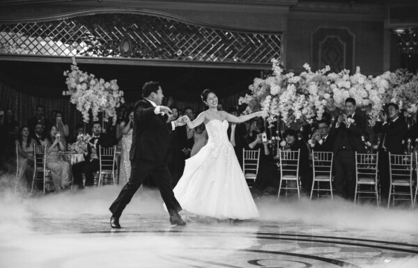 The wedding of All White Florals & An Impressive First Dance at The Venetian Gallery 22