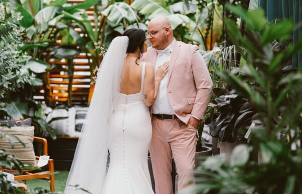 An Unconventional NJ Wedding: Food Trucks, Disco Balls & a Plant-Shop Ceremony