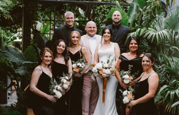 An Unconventional NJ Wedding: Food Trucks, Disco Balls & a Plant-Shop Ceremony