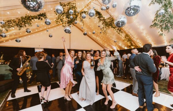 An Unconventional NJ Wedding: Food Trucks, Disco Balls & a Plant-Shop Ceremony