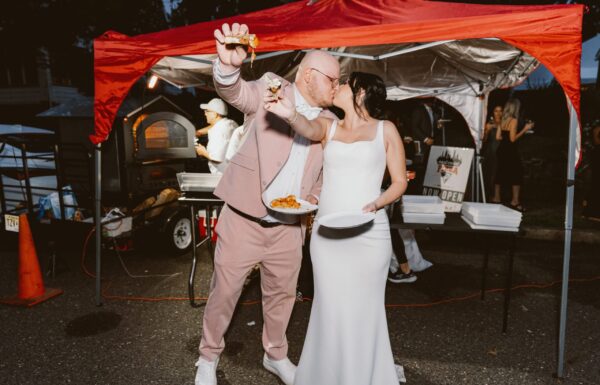 An Unconventional NJ Wedding: Food Trucks, Disco Balls & a Plant-Shop Ceremony