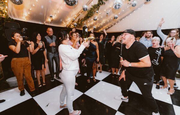 An Unconventional NJ Wedding: Food Trucks, Disco Balls & a Plant-Shop Ceremony