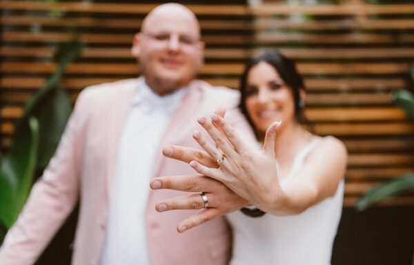 An Unconventional NJ Wedding: Food Trucks, Disco Balls & a Plant-Shop Ceremony