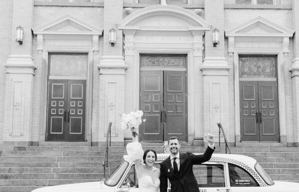 The wedding of This Couple Took Pics in a Vintage NYC Taxi Before Their Battello Wedding Gallery 6