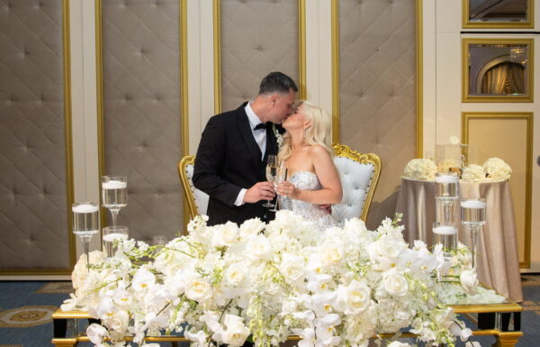 A Glamorous Wedding With Their Daughters as Flower Girls