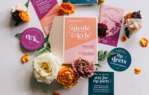A ‘Tropical Citrus Disco’-Themed Wedding at Renault Winery