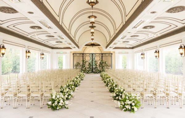 Romantic Flowers and Gold Butterfly Details Were Featured at This Shadowbrook at Shrewsbury Wedding