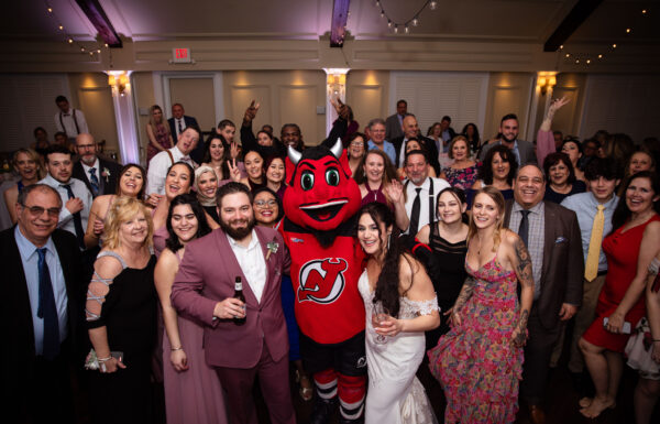 The New Jersey Devils’ Mascot Came to This Lake Mohawk Wedding
