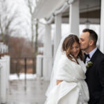 The Grounds Sparkled With a Layer of Snow at This Wedding