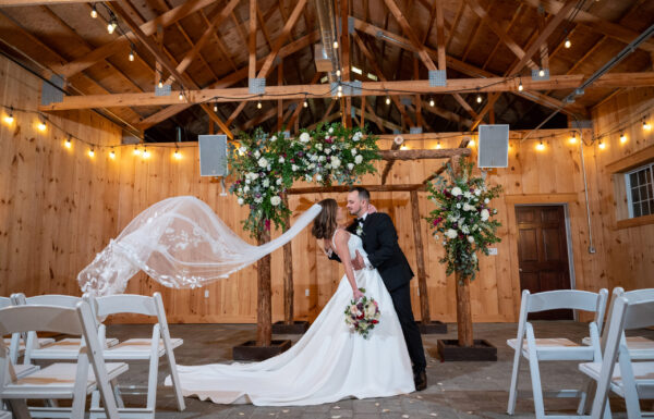 The Grounds Sparkled With a Layer of Snow at This Wedding