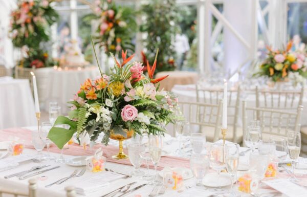 A Tropical Vibe Wedding Filled With Yellow, Orange and Pink Florals