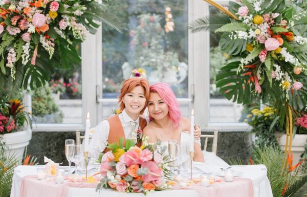 A Tropical Vibe Wedding Filled With Yellow, Orange and Pink Florals
