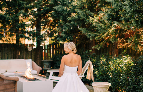 A Cozy November Wedding with Blue and White Accents, Like Lamp Centerpieces