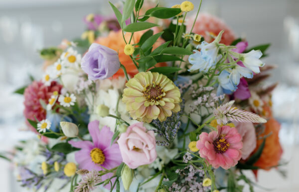 Coastal Wedding With Mismatched Pastel Bridesmaid Dresses