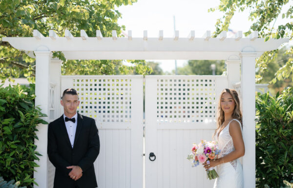 Coastal Wedding With Mismatched Pastel Bridesmaid Dresses