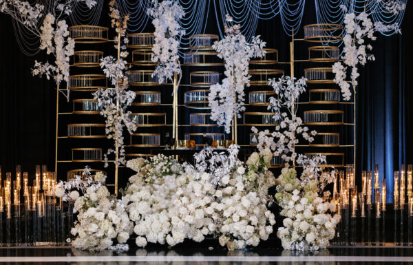 The wedding of A Standout Sweetheart Table at This Black-And-White Wedding Gallery 6
