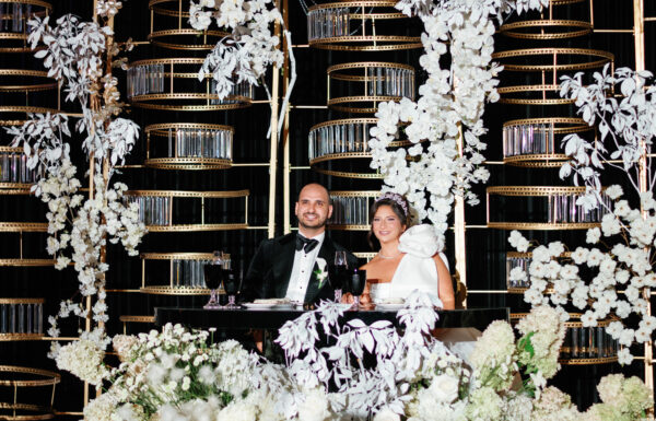 The wedding of A Standout Sweetheart Table at This Black-And-White Wedding Gallery 8