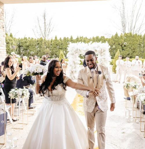 The wedding of The First Venue They Toured Was The Perfect One For Their ‘Royal Elegance’ Wedding A Crystal Ballroom wedding.