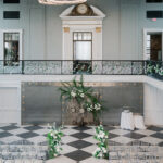 Lots of Disco Balls & a Blue Wedding Gown at This Wedding in a Restored Bank