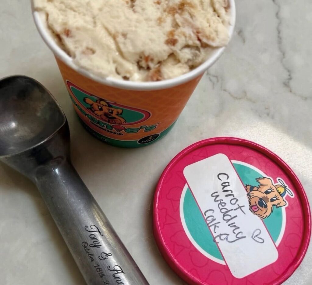 Beenie's Ice Cream in Morristown turns leftover wedding cake into custom ice cream.