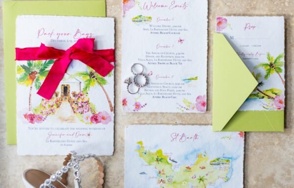 This NJ couple had a destination wedding in St. Barts.