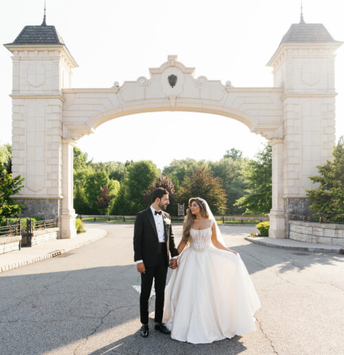 The wedding of This Couple—And Their 500 Guests—Fell For Their Venue’s European-Inspired Charm A wedding at the Legacy Castle in NJ.