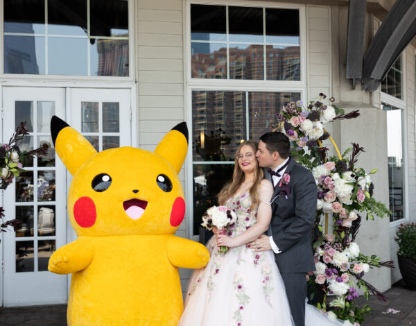 This couple won an all-expenses-paid wedding at Pokemon GO Fest in Jersey City.