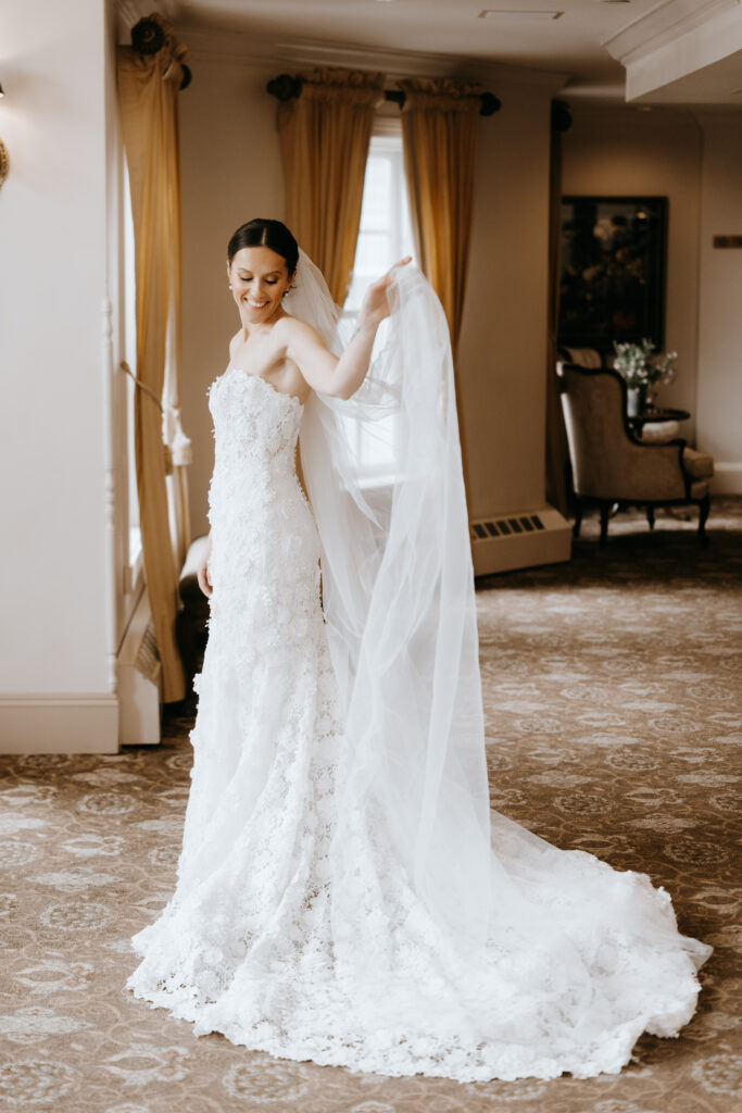 A wedding at the Olde Mill Inn in Basking Ridge, New Jersey.