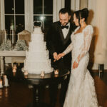 Baby’s Breath Surrounded the Chandeliers at This Snowy Winter Ryland Inn Wedding