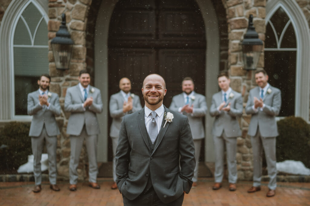 Sedona and Kevin Origini got married during the blizzard of 2026 at the Park Savoy Estate in Florham Park, New Jersey.