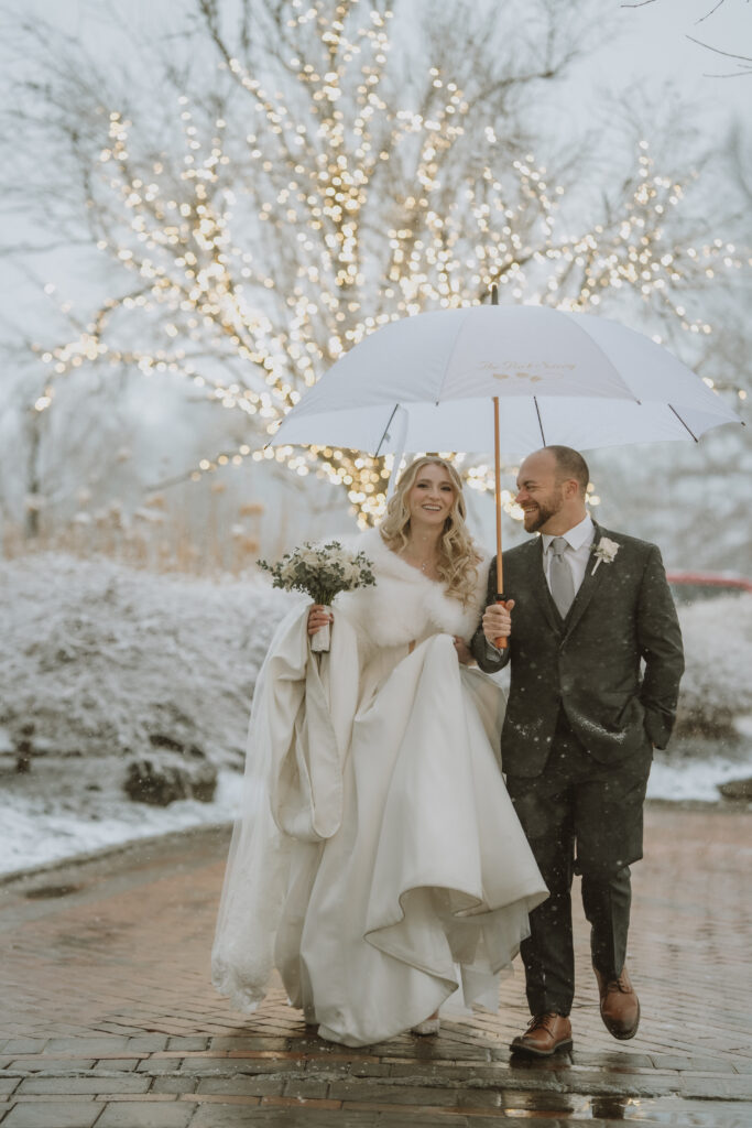 Sedona and Kevin Origini got married during the blizzard of 2026 at the Park Savoy Estate in Florham Park, New Jersey.