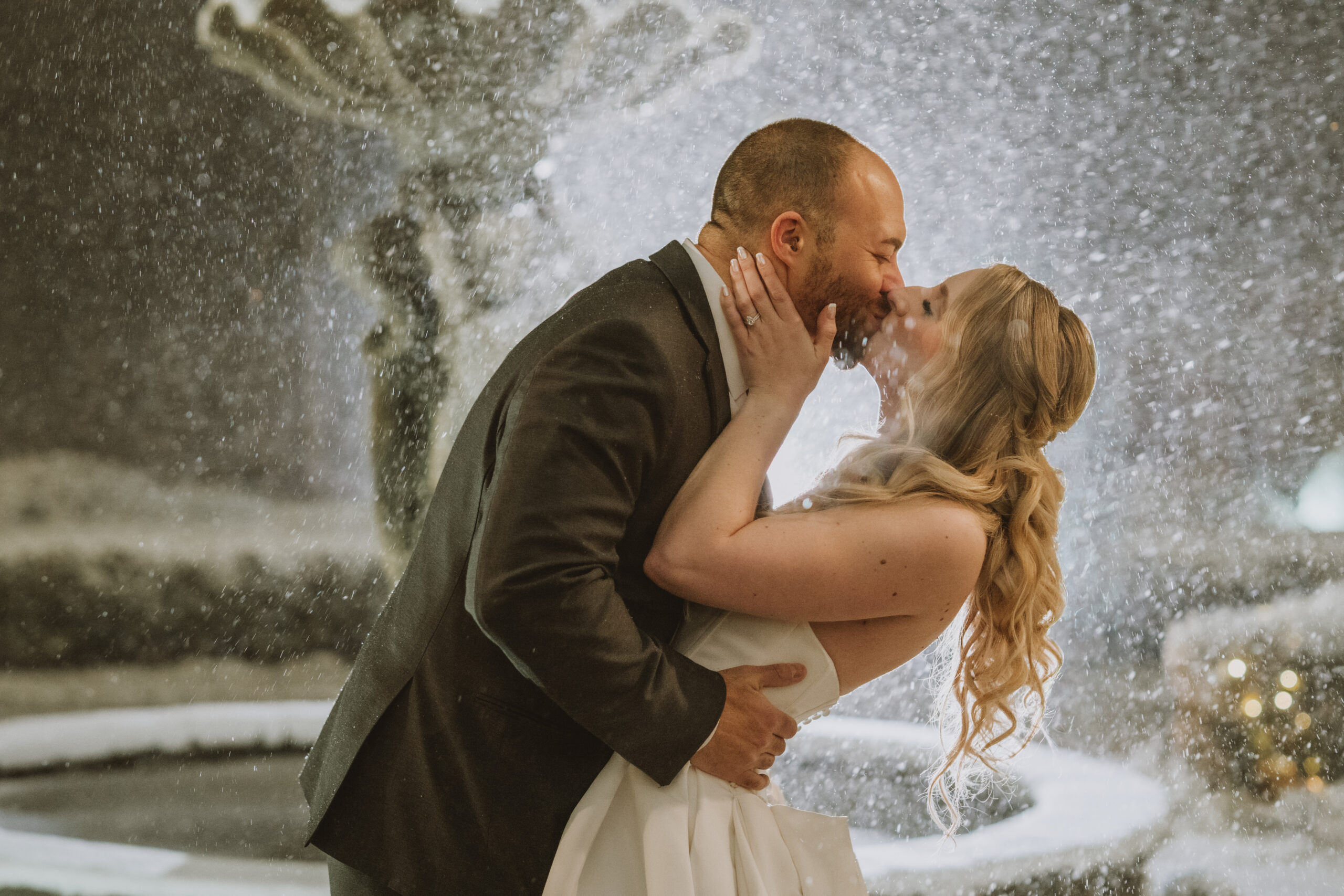 Sedona and Kevin Origini got married during the blizzard of 2026 at the Park Savoy Estate in Florham Park, New Jersey.