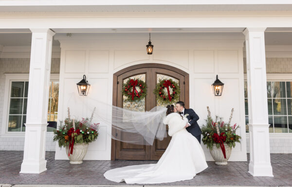 She Sat Behind Him in Geometry Class—16 Years Later, They Had a Classy Christmas Vibes Wedding at the Mill Lakeside Manor