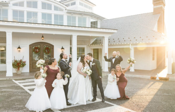 She Sat Behind Him in Geometry Class—16 Years Later, They Had a Classy Christmas Vibes Wedding at the Mill Lakeside Manor