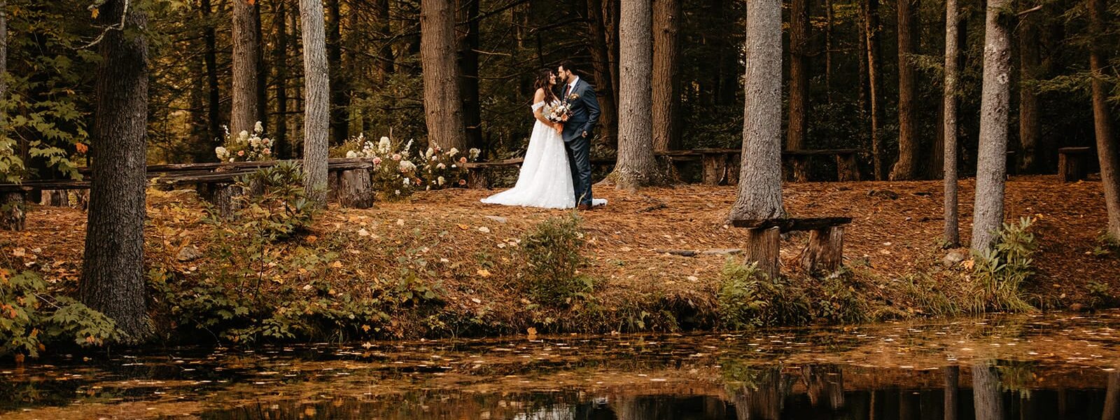 This Wedding Had a Beautiful Outdoor Setting Complete With On-Site Cabins