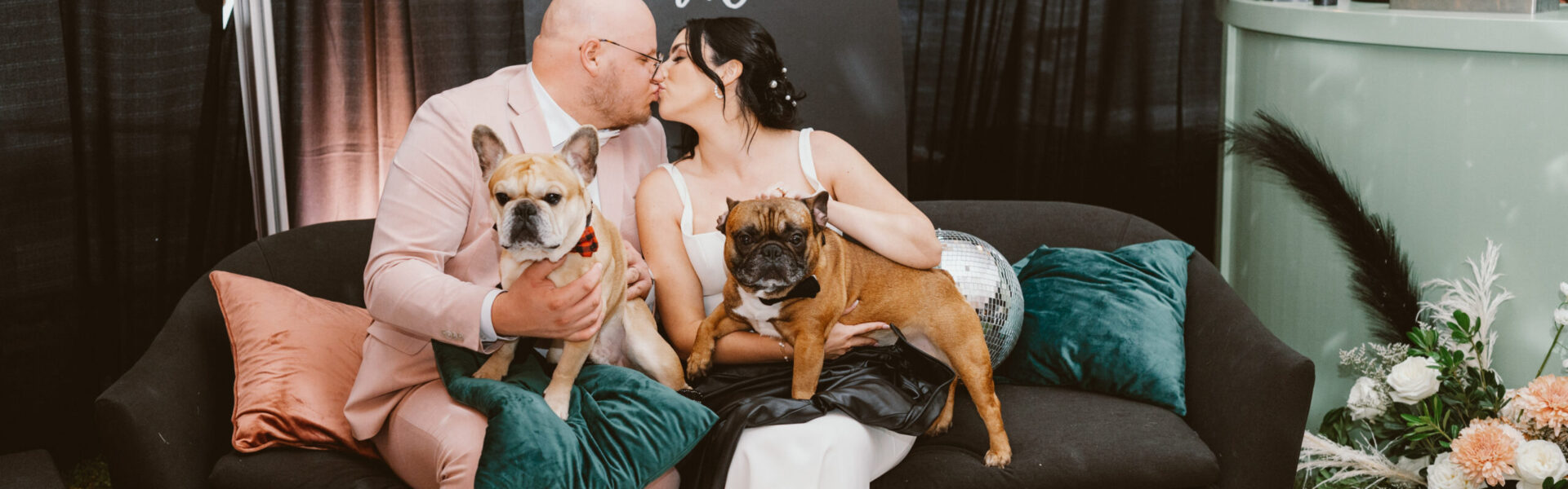 An Unconventional NJ Wedding: Food Trucks, Disco Balls & a Plant-Shop Ceremony