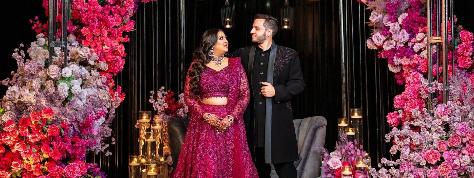 A Lavish Hindu Wedding with Vibrant Florals & Acrobatic Performers