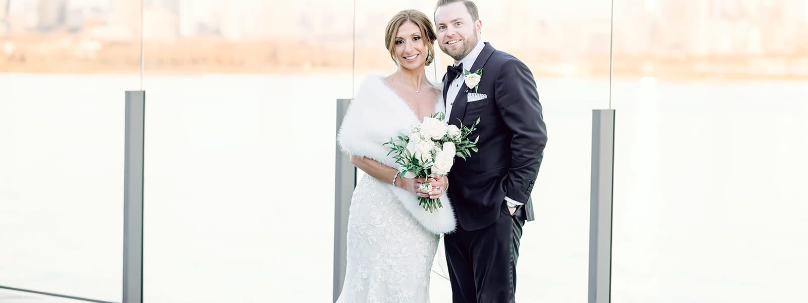 A Luxe Black, White and Gold Wedding Celebration in Jersey City