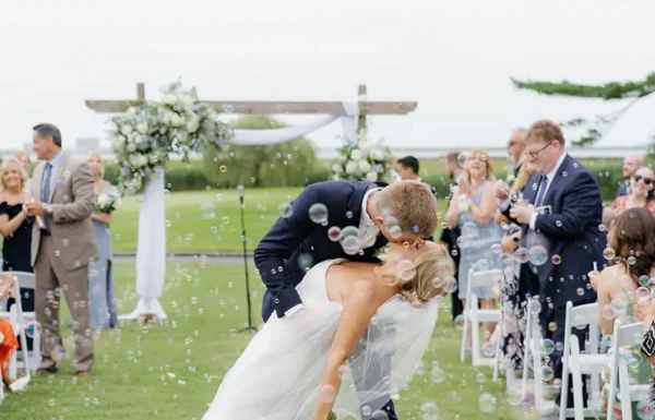 A Garden Party Wedding Complete With a ‘Please Be Seeded’ Seating Chart
