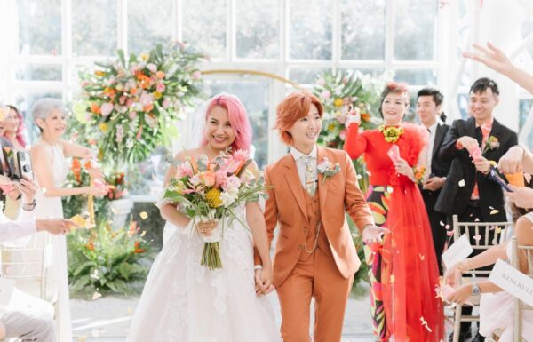 A Tropical Vibe Wedding Filled With Yellow, Orange and Pink Florals