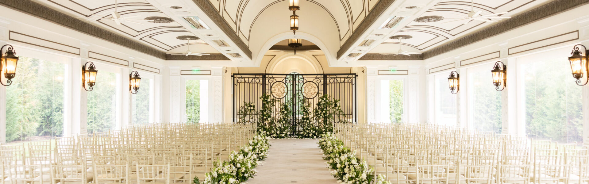 Romantic Flowers and Gold Butterfly Details Were Featured at This Shadowbrook at Shrewsbury Wedding