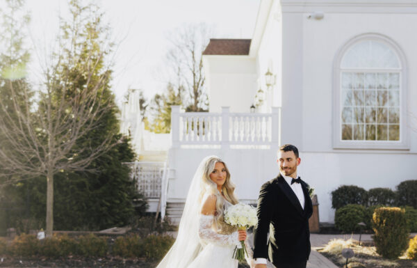 A black-and-white wedding at the Meadow Wood in Randolph, New Jersey.