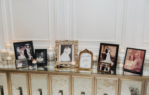 A black-and-white wedding at the Meadow Wood in Randolph, New Jersey.