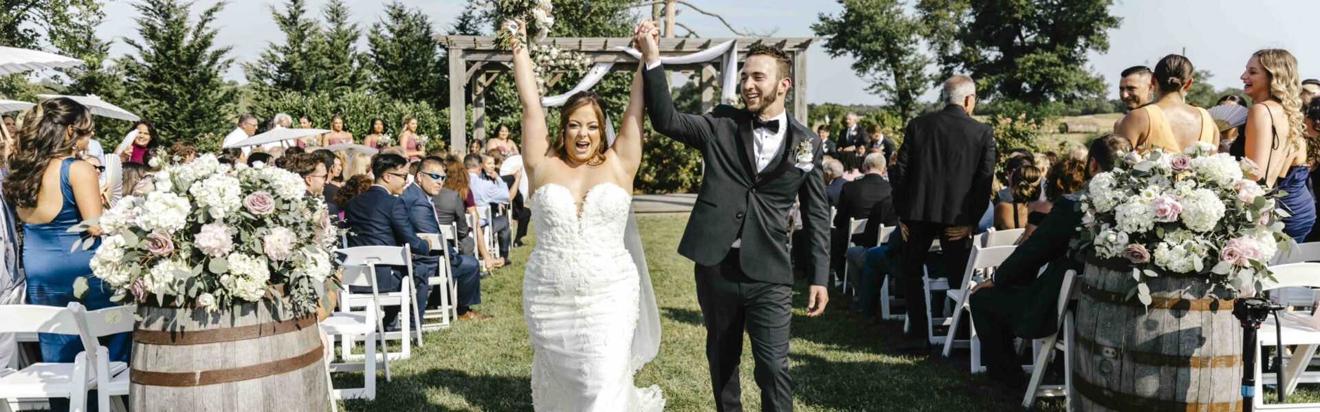 A Summer Winery Wedding with Touches of Pink