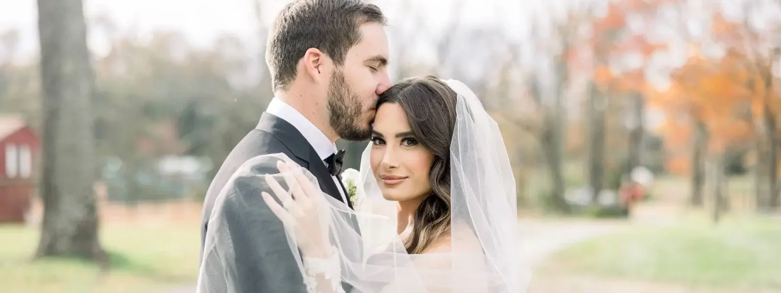 This Couple Took Cute Photos With Llamas at Their Fall Farm Wedding